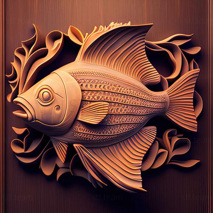 3D model Amatitlania fish (STL)